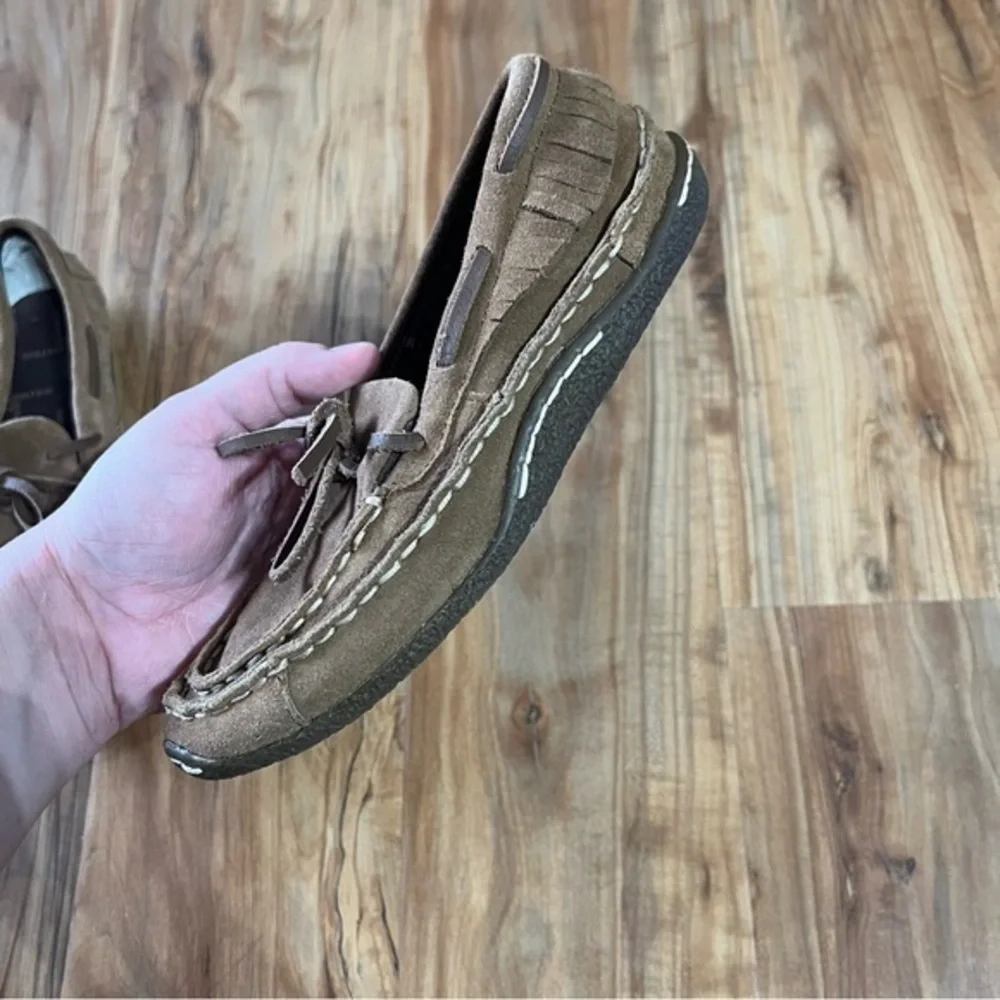 NEW LIL' DURANGO Little Kid Sz 3 Santa Fe Moccasin Loafer‎ Shoe Brown Suede